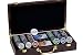 300 POKER CHIP SET LAS VEGAS SIGN WOOD CASE