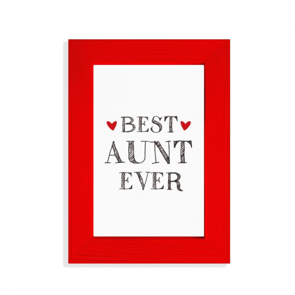 Cadre photo Best aunt ever rouge pour briser la monotonie d'un mur