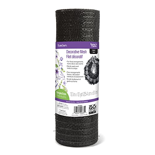 FloraCraft Decorative Mesh 10 Inch x 10 Yard Black