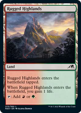 Magic: the Gathering - Rugged Highlands (273) - Foil - Kamigawa: Neon Dynasty