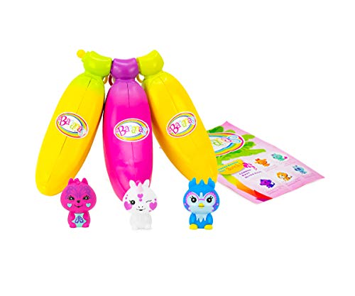 Bananas Collectible Toy 3-Pack Bunch (Yellow, Pink, Yellow - Series 1) by Cepia (Styles May Vary)