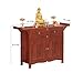 Meditation Table Buddhist Altar Table with Storage Shrine Altar Tribute Tables with Drawer(C,42.52x42.52x19.21in)