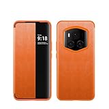 ZORSOME Étui de protection à rabat ultra fin en cuir pour Honor Magic 6 RSR (orange) ZORSOME Étui de protection à rabat ultra fin en cuir pour Honor Magic 6 RSR (orange)