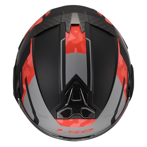 LS2, Casco Moto Modulare ADVANT II GLIDE Black Grey Red, XS