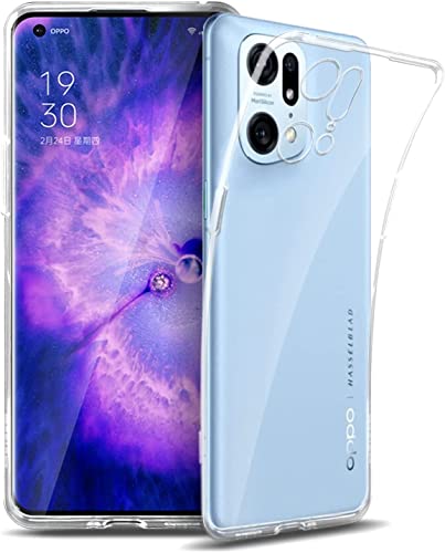 Captor Oppo Find X5 5G Hülle Transparent TPU-Silikon - Handyhülle Oppo Find X5 5G Hülle ultradünn, Anti-vergilbend Schutzhülle