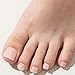 GLAMERMAID Press on Toenails, Airy Nude Gel Glue on Toe Nails, Glossy Toe Nails Reusable UV Finish Fake Nails Acrylic False Nails Manicure Kits for Women