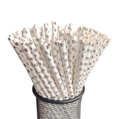 Pitillos de papel biodegradables plateados 100 unidades miniatura 4