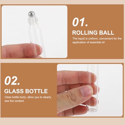Botellas de vidrio roll-on de 10ml antigoteo para evitar derrames de perfume 5
