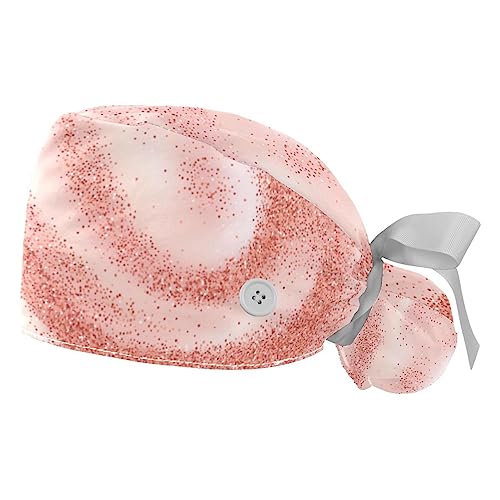 Berret bouffant chapeau de travail réglable motif rose avec bandeau