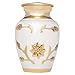 Mini Keepsake Urn • Miniature Funeral Cremation Urn fits Small Amount of Ashes • Lisette White Model • 3 inches Tall