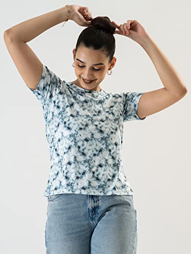 Image of PRETTIFY Women's Casual Regular Fit Half Sleeves Printed T-Shirt