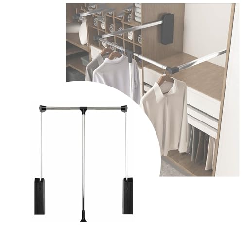 Tringle de penderie rabattable pour rendre les placards hauts accessibles sans effort - 2