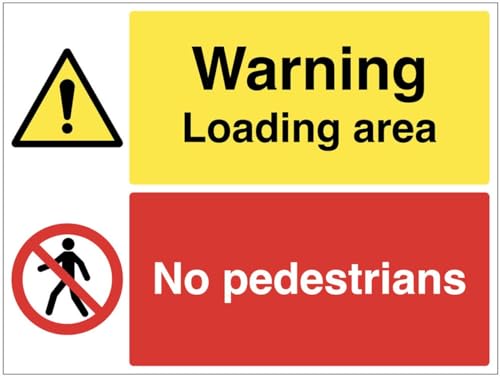Warning Loading area, No pedestrians (self adhesive vinyl safety label)