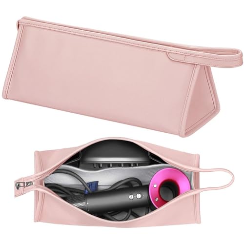 FIBOUND 1 Piezas Bolsa de Almacenamiento Impermeable para Secador de Pelo, Bolsa de Almacenamiento para Secador de Pelo de PU, para Peines, Rizadores y Secadores de Pelo