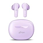 pTron Bassbuds Astra in-Ear TWS Earbuds w/Stereo Sound, 34Hrs Playtime, Stereo Calls, Custom EQ, Mobile App, BTv5.3 Headphones, Touch Control, Voice Assistant, Type C Charging & IPX4 (Lilac)