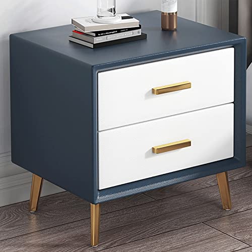 QMMD Mesita de Noche 2 Cajones, Mesita de Noche Moderna Mesa Auxiliar de Salón Mesa de Centro Mesa Dormitorio Retro para Espacios Pequeños, Dormitorio, Sala de Estar (Color : K) Cover