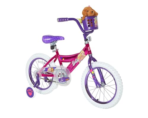 Dynacraft Barbie 16-inch Girls Bike for Kids Ages 5-7 Years - Fun and Stylish Design Sturdy and Durable Perfect for Kids Learning to Ride Easy to Assemble Ideal for Young Riders