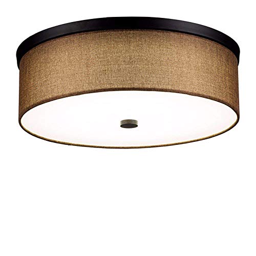Plafonnier moderne LED circulaire en tissu pour illuminer le salon et le couloir