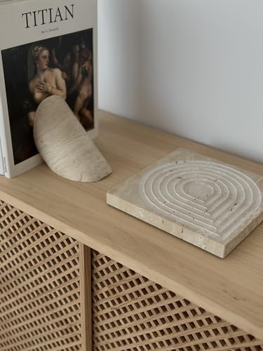 Acento arquitectónico de decoración del hogar con bandeja de travertino Bursera 3
