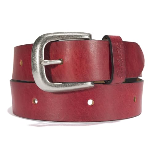 Carhartt Men's Casual Rugged for Women, Available in Multiple Styles, Colors & Sizes Belt, Tanned Leather Continuous (Burgundy), XS UK