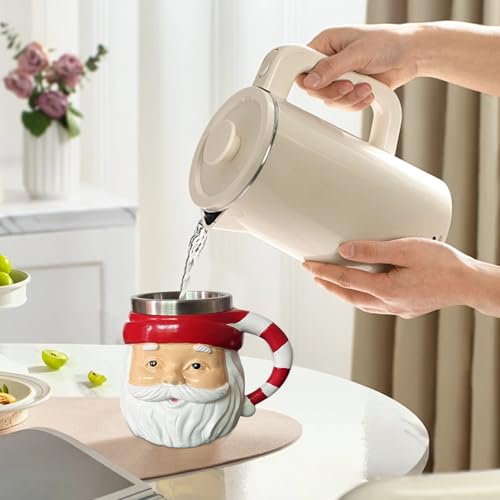 Vaso de Navidad Papá Noel anticaídas con interior de acero inoxidable de 250 ml 5