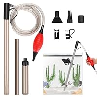 Geoyien Mulmsauger Aquarium, Aquarium Sauger, 10-in-1 Aquarium Wasserwechsel, Schnellwasserwechsler, Aquarium Sandstaubsauger Set, Aquarium Siphon Staubsauger zum Wasserwechsel, Reinigen von Kies