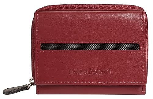 bruno banani kleine Geldbörse im Querformat Echt Leder Damen | RFID-Schutz, Münzfach mit Reißverschluss, Handliches Portemonnaie | 021915