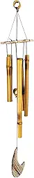 Sino dos Ventos mensageiro de bambu Mobile com 5 tubos 60 cm