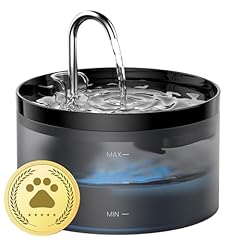 Fontanella per Gatti: Fontana per Gatti - 64oz Fontanella Gatto - Forma di Rubinetto - Pompa Dell'acqua Silenziosa - Filtraggio dei Peli Randagi - Due tipi di Modalità di Flusso Dell'Acqua - Nero