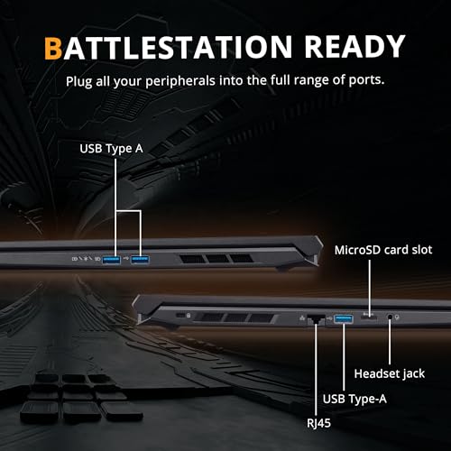 Nitro V 16 AI Gaming Laptop, 16" WUXGA 180Hz Display, AMD Ryzen 5 240, GeForce RTX 5050 8GB GDDR6, 16GB DDR5, 1TB SSD, Tastiera retroilluminata, Copilot, Win 11 Pro, Nero, 1TB Docking Station Set - Notebook - Immagine 8