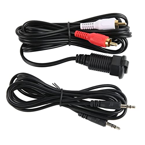 Câble Aux 3,5 mm à 3RCA de 2m pour tableau de bord moto et voiture