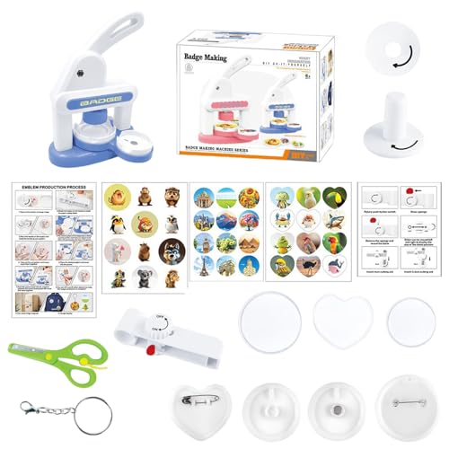 Generico Máquina para Pins y Broches, para hacer insignias | Kit para Broches | Para Proyectos DIY Decoración Actividades Familiares