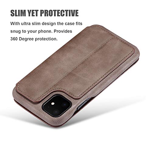 QLTYPRI Custodia per iPhone 11 in pelle sintetica