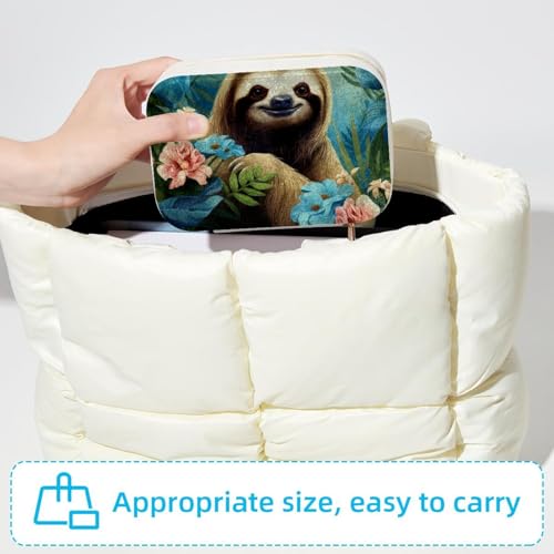 Boîte à bijoux Happy Sloth portable pour éviter les colliers emmêlés