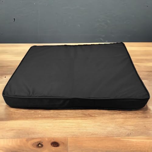 COMFORT TOUCH® Euro Pallet Cushions for Pallet Furniture, Pallet Sofa Cushions, Indoor & Outdoor, Waterproof Pallet Cushions, 120 x 80 x 10cm (Black)