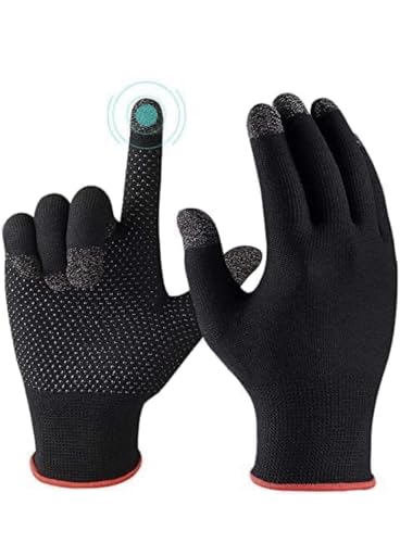 Image of Hand Gloves for Women Sun Protection Summer Cooling Black Bike Gloves for Cycling Fishing, Non-Slip Touch Screen Mesh Breathable Full Finger, UPF 50+