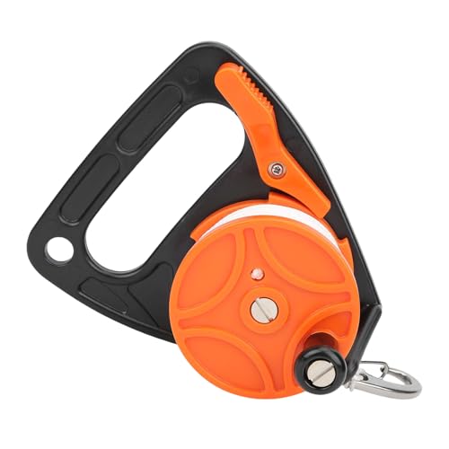 Carrete de trinquete de buceo sumergible con interruptor de parada y línea retráctil