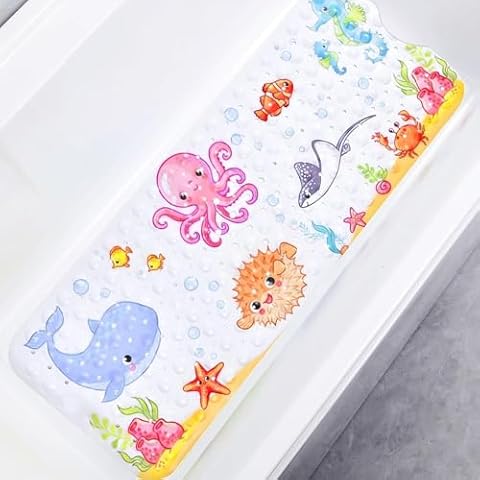 LATERN Extra Long Anti-Slip Bath Mat Cover