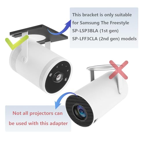 Image of Freestyle Projector Stand Compatible with Samsung Freestyle Projector | Freestyle Projector Ceiling Mount for Freestyle 2, Freestyle SP-LSP3BLA (1st gen);SP-LFF3CLA (2nd gen) Bracket Stand