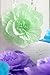 Paper Flower Decorations, Large Crepe Paper Flowers, Giant Paper Flowers (Purple, Blue, Light Green, Set of 6) for Wedding, Bridal Shower, Baby Shower, Wall Decorations