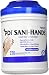 PDI Sani-Hands Antimicrobial Alcohol Gel Hand Wipes Canister 6"X7.5" 220 Each/Canister