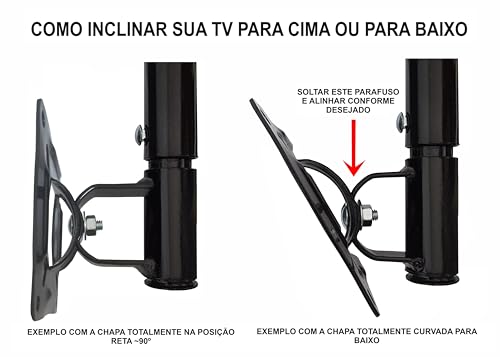 Suporte de Teto para TV Technosat Articulavél e Giratório - Para Tv's de 10 a 65 polegadas