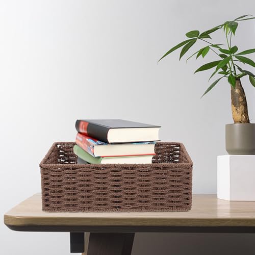 Cesta tejida para acabar con el desorden de tu escritorio 4