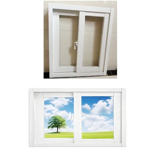 Ventana corredera horizontal con vidrio templado para casitas infantiles 2
