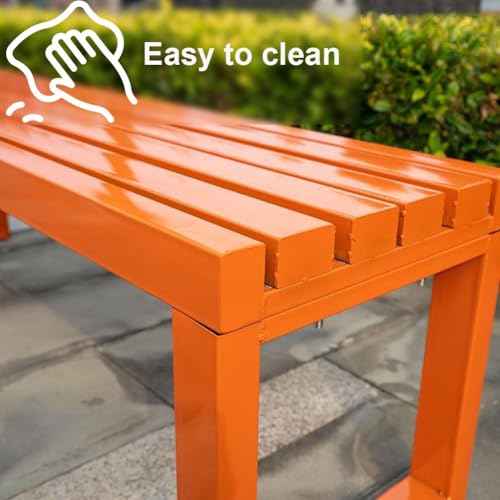 Banc d'extérieur en métal résistant aux intempéries pour terrasse - 7
