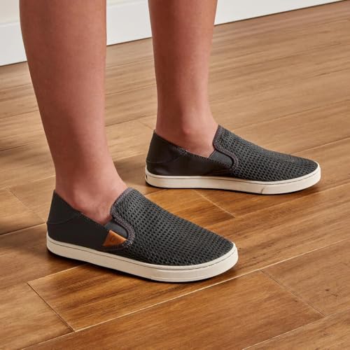 OluKai Pehuea Women's Slip On Sneakers, Casual Everyday Shoes with Easy On & Off Design, Breathable Mesh & Drop-In Heel, All-Day Comfort & Support, Pavement/Pavement, 9 - image 2