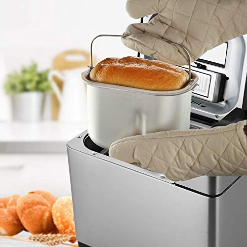 COOCHEER Brotbackmaschine mit 19 voreingestellten Programmen aus Edelstahl, Maschine für Brot und Süßigkeiten, Kapazität 500-1000 g – Bild 7