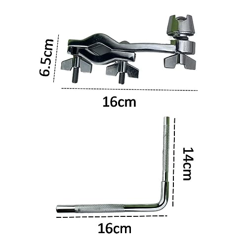 Pinces d'extension pour pied de batterie avec coude orientable pour cymbale