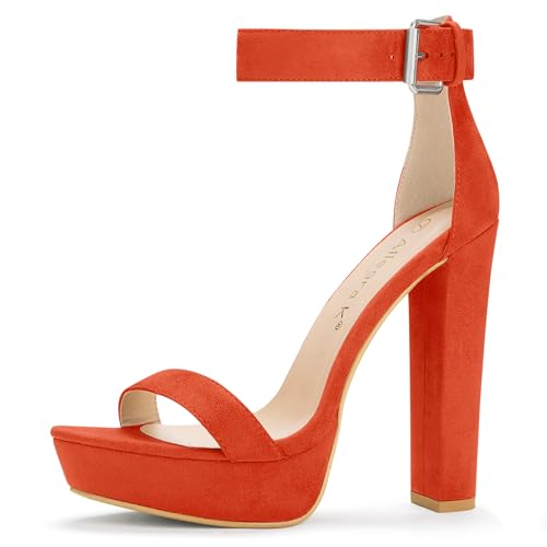Image of Allegra K Women's Platform High Heel Ankle Strap Chunky Heels Sandals