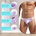 KAREN SPACE Sexy Underwear for Men Athletic Underwear Mens Boxer Briefs Fashion Breathable,1918XSJ-White,Medium Purple